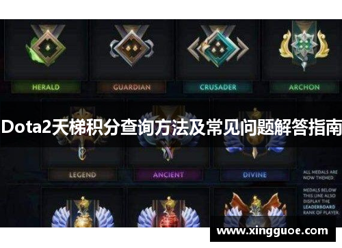 Dota2天梯积分查询方法及常见问题解答指南